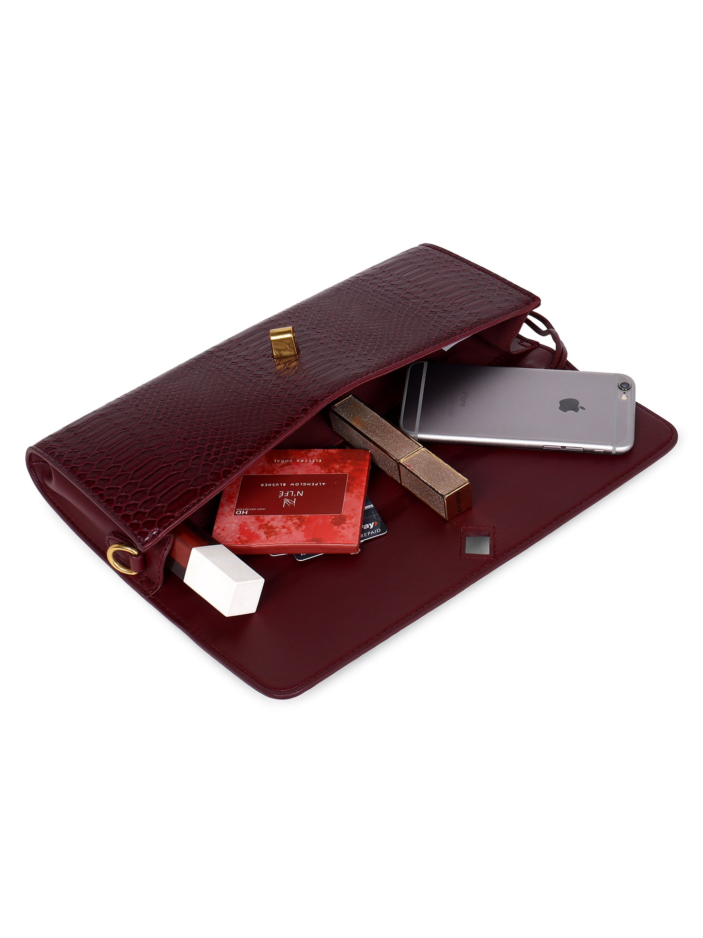 burgundy rizz bag