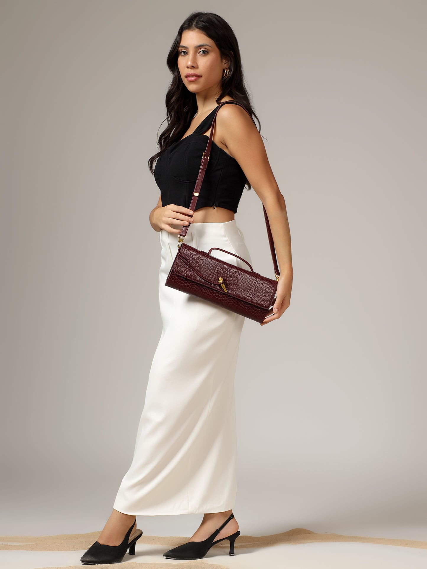 burgundy rizz bag