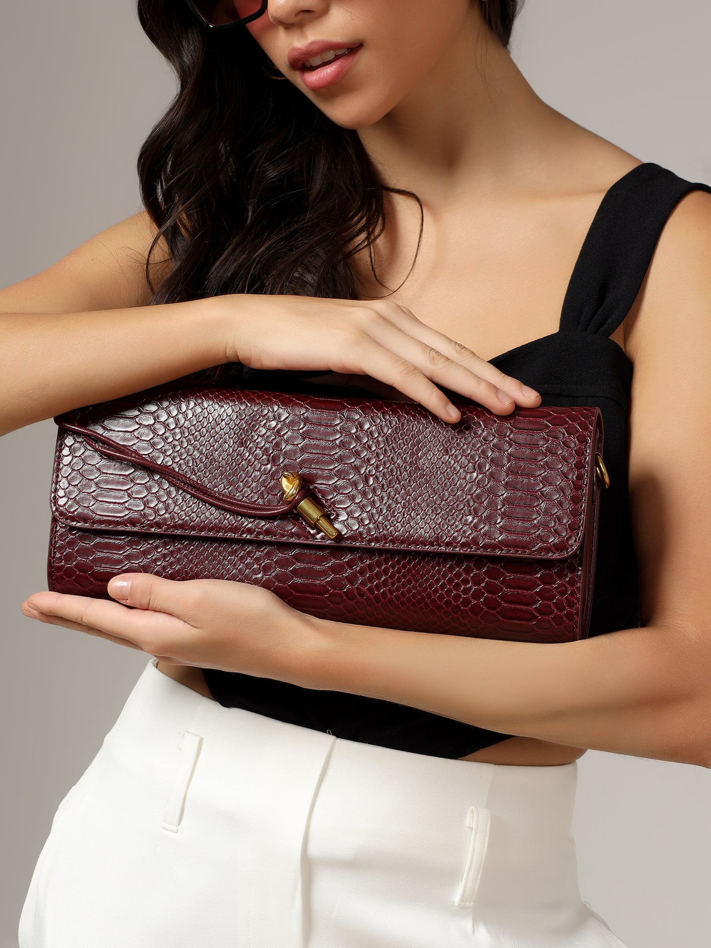 burgundy rizz bag