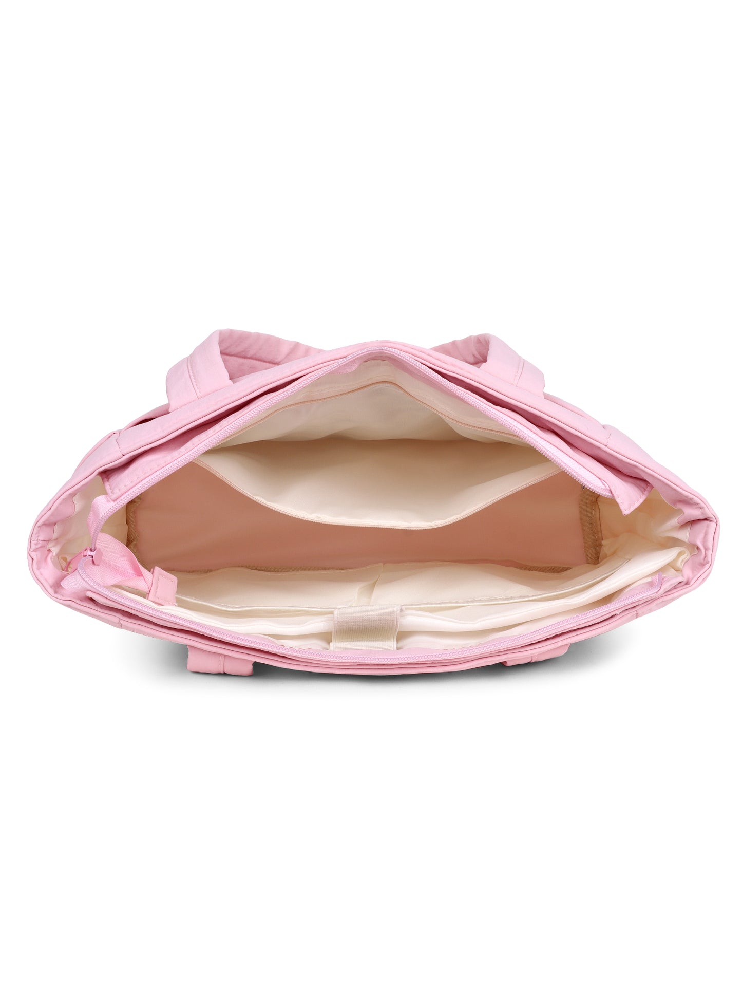 pink puffer tote