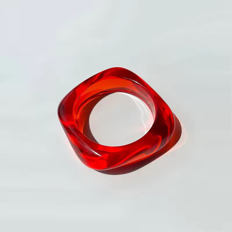 Colourful resin bangles