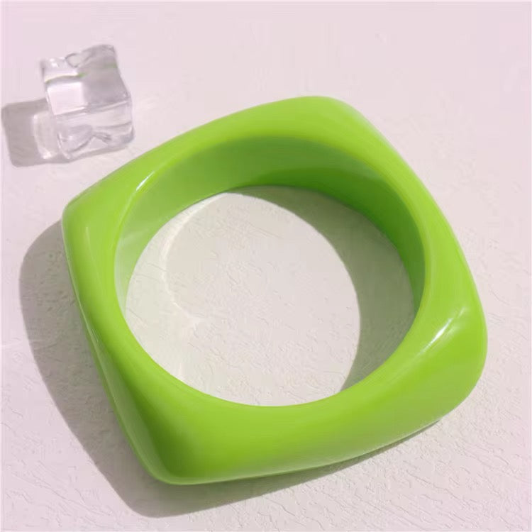 Colourful resin bangles