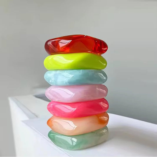 Colourful resin bangles