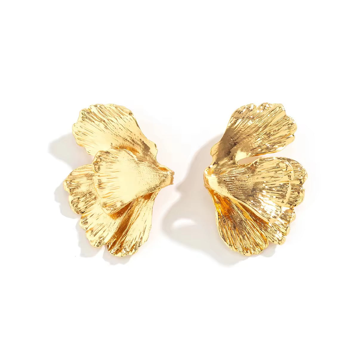 Double leaf earrings