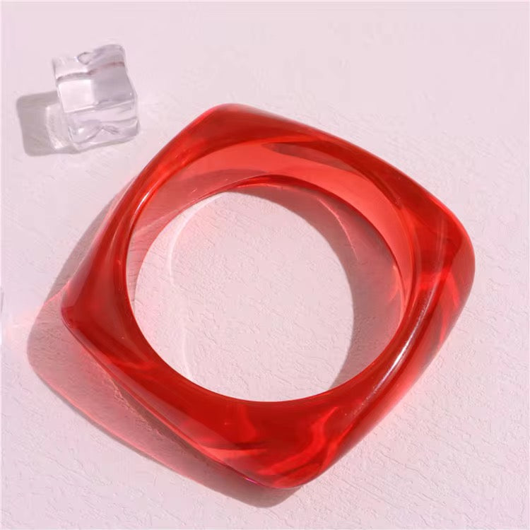 Colourful resin bangles