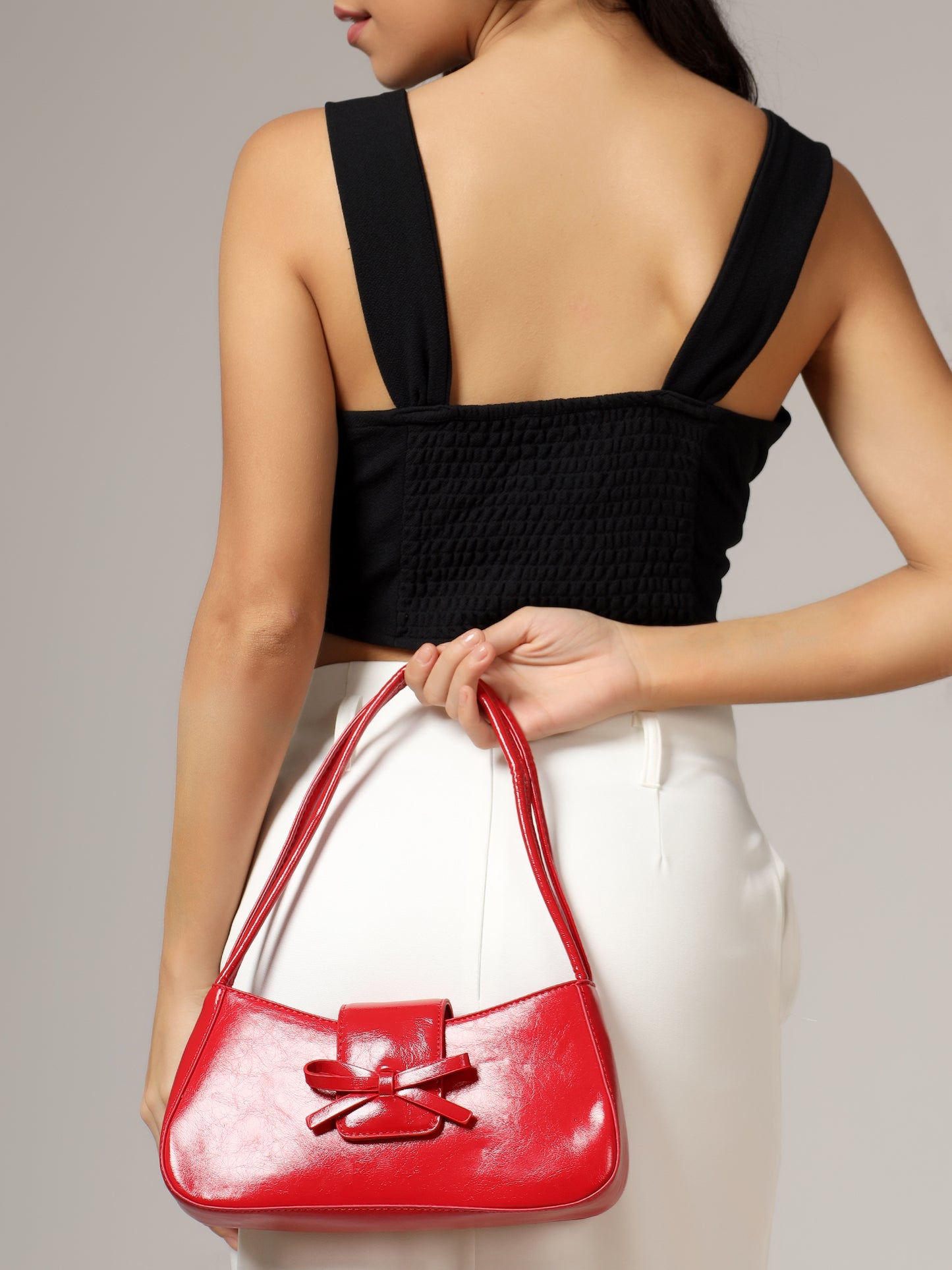 Red bow bag