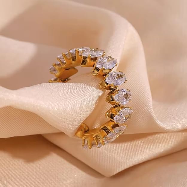 Luxury Marquise Crystal Adjustable Ring for Women