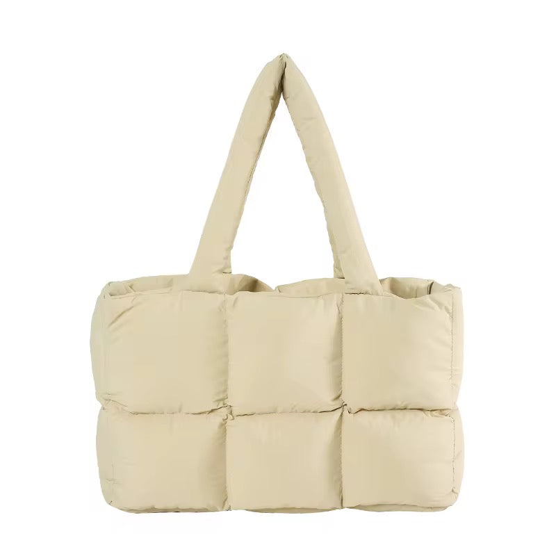 Quilted puffer tote