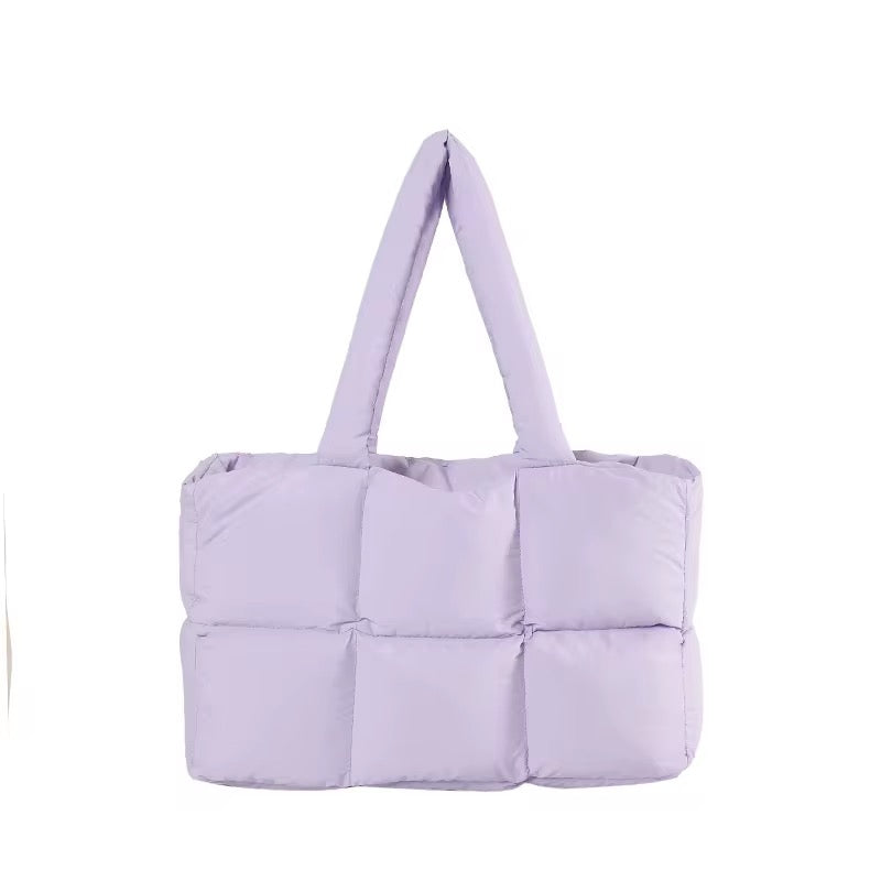 Quilted puffer tote